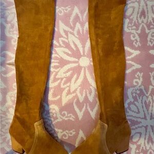Brown Suede Over-the-Knee Boots